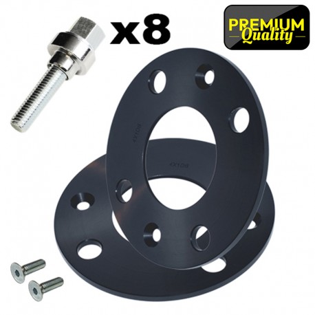 ELARGISSEUR DE VOIE avec visserie rondelle amovible PEUGEOT 406 Coupé PCD 4x108 Ø 65.1mm 05mm par cale