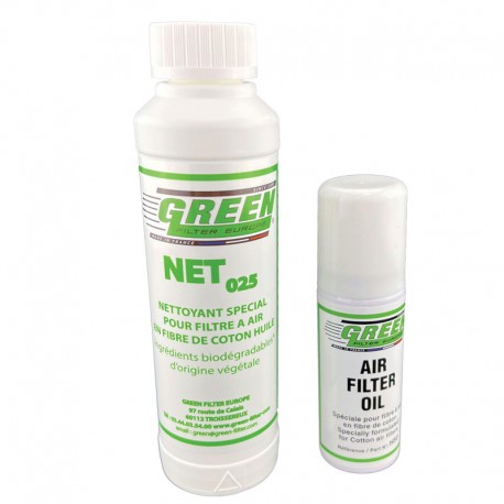 Kit d’entretien spécial pour filtre à air en fibre de coton Green Filter