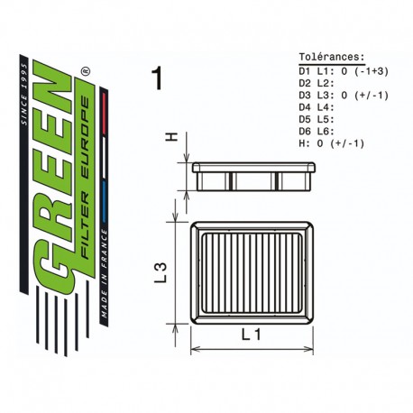 FILTRE À AIR POUR CITROEN BX 16 RE-RS-TRS de 1987 à 1993