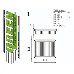 FILTRE À AIR POUR CITROEN BX GTI (122 cv) de 1987 à 1993