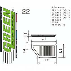 FILTRE À AIR POUR HSV GRANGE (WL/WM/WN) 6,2L V8 de 2004 à 2016