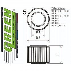 FILTRE À AIR POUR FIAT X1/9 1,5L (76 cv) de 1985 à 1989